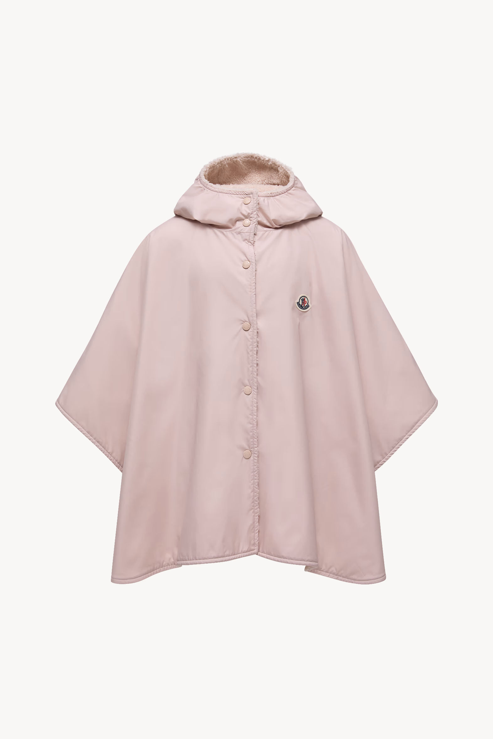 Reversible Hooded Teddy Cape Girl Pink Moncler 0